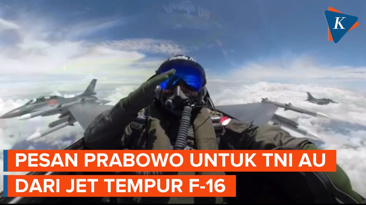 Momen Prabowo Sampaikan Pesan untuk Pasukan TNI AU dari Angkasa