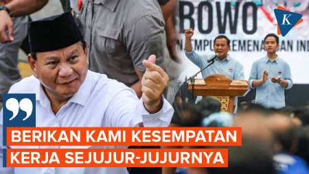 Momen Prabowo Janji Bakal Kerja Sejujur-jujurnya jika Menjadi Presiden