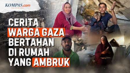 Nestapa Warga Gaza, Tetap Tinggali Rumahnya Yang Ambruk