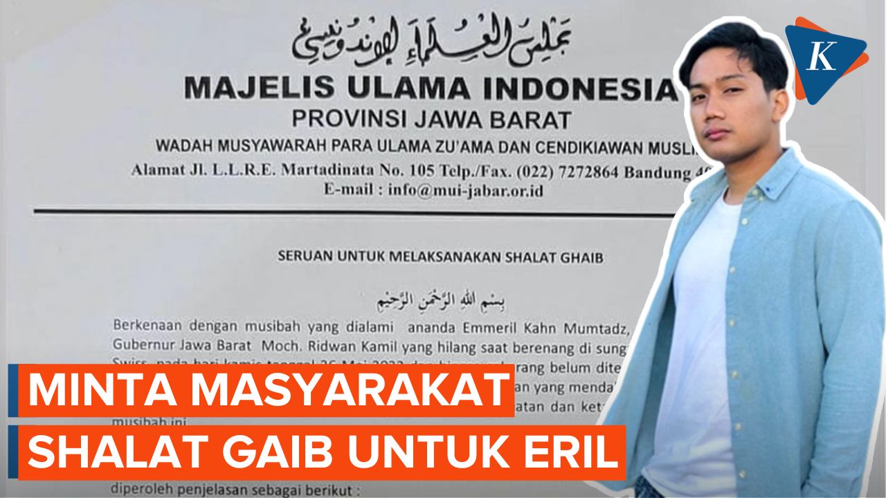 MUI Jawa Barat Akan Gelar Shalat Gaib untuk Eril, Anak Ridwan Kamil