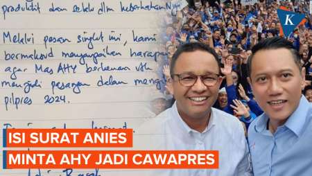 Isi Surat Anies Baswedan yang Dibongkar Demokrat, Minta AHY Jadi Cawapres