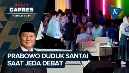 Momen Jeda Debat: Prabowo Duduk dan Ngobrol Santai Bareng Maruarar Sirait