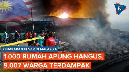 Kebakaran Besar Di Malaysia "Melahap" 1.000 Rumah Apung