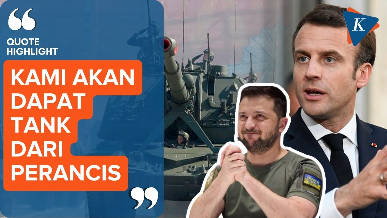Ucapan Terima Kasih Zelensky Usai Perancis Kirim Tank untuk Ukraina