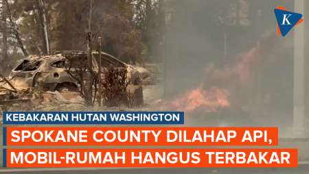 Kebakaran Hutan Washington AS, Begini Penampakan Spokane Hangus Diamuk Kobaran Api