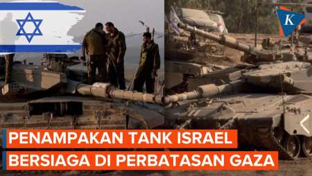 Tank Bersiaga Saat Militer Israel Usir Warga Palestina dari Gaza