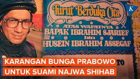 Karangan Bunga Duka Cita Presiden Prabowo atas Meninggalnya Suami Najwa Shihab