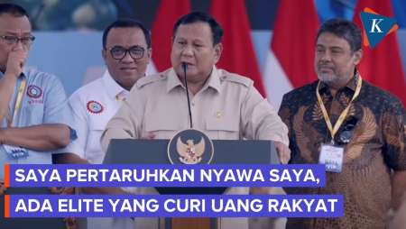 Prabowo Sindir Ada Elite Curi Uang Rakyat
