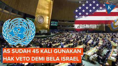 AS Sudah 45 Kali Gunakan Hak Veto Demi Dukung Israel