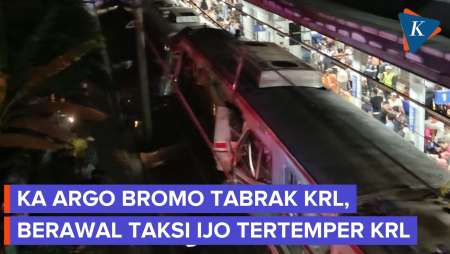 Kronologi KA Argo Bromo Tabrak KRL Di Bekasi, Bermula Taksi Hijau Tertabrak Kereta