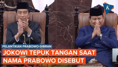 Momen Jokowi Tepuk Tangan Saat Nama Prabowo Disebut sebagai Presiden Terpilih