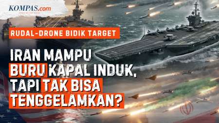 Bisakah Iran Buru dan Hancurkan Kapal Induk AS dengan Rudal-Drone?