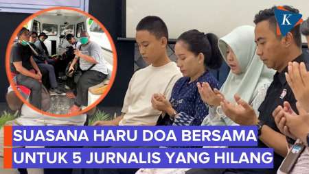 Didampingi Buah Hati, Istri Dari Jurnalis Yang Hilang Panjatkan Doa