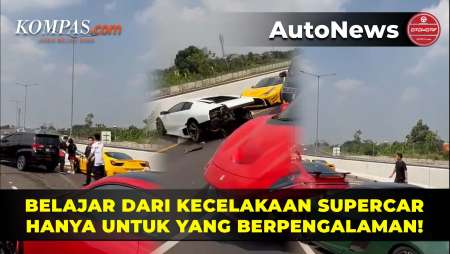 Kecelakaan Tunggal Supercar di Tol Kunciran