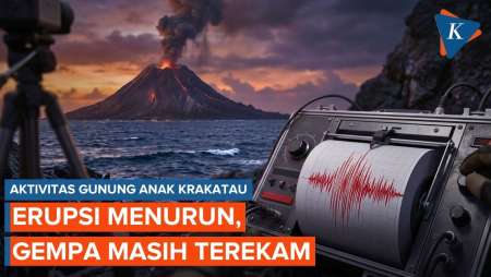 Tak Ada Letusan, Aktivitas Gunung Anak Krakatau Menurun