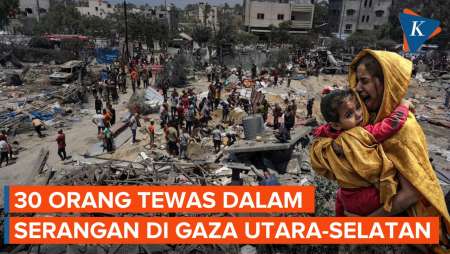 Israel Serang Gaza Utara dan Selatan, 30 Orang Tewas