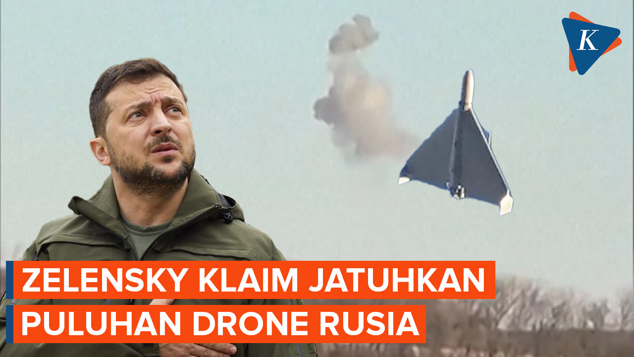 Zelensky Klaim Tembak Jatuh Puluhan Drone Rusia