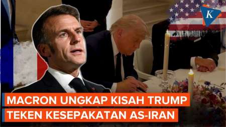 Macron Ceritakan Momen Spontan Trump Teken Kesepakatan AS-Iran Di Versailles