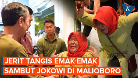 Bertahun-tahun Ingin Bertemu Jokowi, Emak-emak Ini Menangis di Malioboro