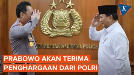 Prabowo Subianto Akan Terima Tanda Kehormatan dari Polri