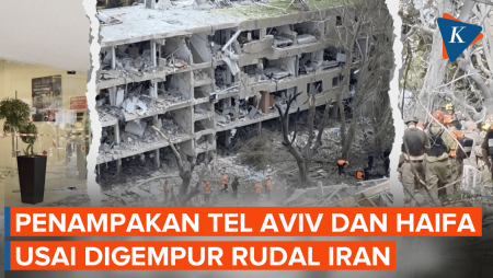 Potret Kerusakan Tel Aviv dan Haifa Usai Digempur Rudal-rudal Iran
