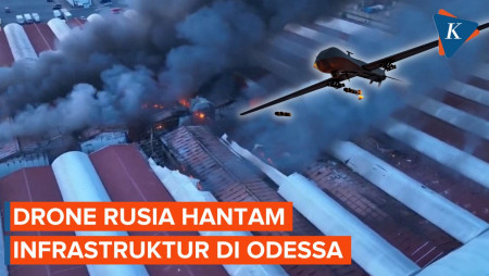 Drone Rusia Hancurkan Bangunan di Odessa