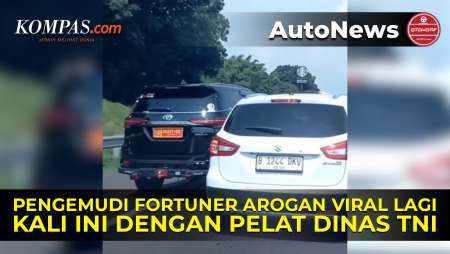Video Viral Pengemudi Fortuner Arogan dengan Pelat Dinas TNI