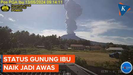 Gunung Ibu di Maluku Utara Naik Level Status dari Siaga ke Awas