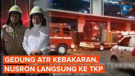 Kebakaran Gedung Kementerian ATR/BPN, Nusron Sarungan Datangi TKP