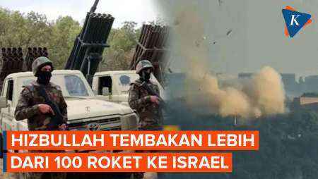 Hizbullah Tembakan Ratusan Roket Besar ke Israel usai Komandan Seniornya Tewas
