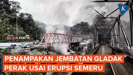 Penampakan Jembatan Gladak Perak Usai Erupsi Semeru