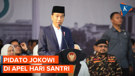 [FULL] Jokowi Hadiri Apel Hari Santri, Ada Prabowo Subianto-Erick Thohir
