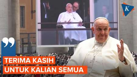 Detik-detik Paus Fransiskus Sapa Umat Katolik dari Balkon Rumah Sakit, Ucapkan Terima Kasih