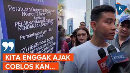 Gibran Bantah Kampanye Usai Bagi-bagi Susu Saat CFD Bundaran HI