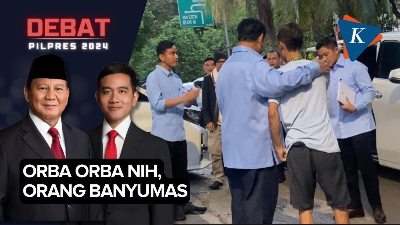 Momen Prabowo Rangkul "Orba" Sebelum Berangkat ke KPU untuk Debat Capres
