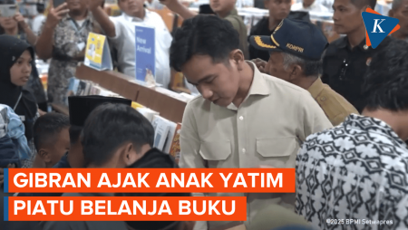Momen Wapres Gibran Ajak Anak Yatim Piatu Belanja Buku