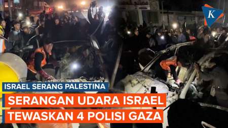 Serangan Udara Israel Tewaskan 4 Polisi Gaza yang Kawal Truk Bantuan Kemanusiaan