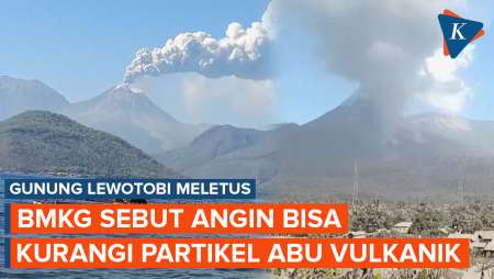 Gunung Lewotobi Meletus, BMKG: Hanya Angin yang Bisa Kurangi Partikel Abu Vulkanik