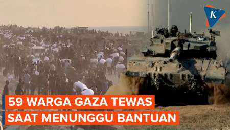 Tank Israel Tembaki Warga Gaza yang Menunggu Bantuan, 59 Tewas