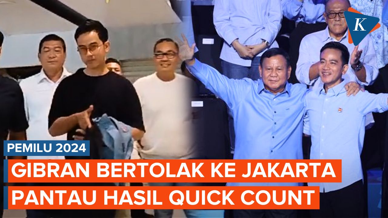Gibran ke Jakarta Usai Nyoblos, Pantau "Quick Count" Bareng Prabowo