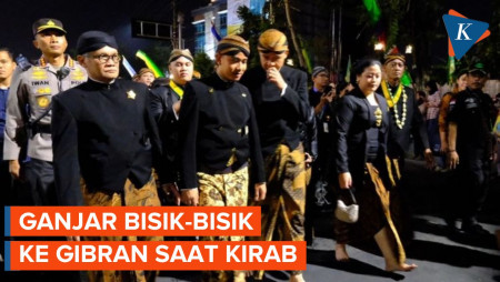 Bisik-bisik Ganjar ke Gibran Saat Kirab 1 Suro