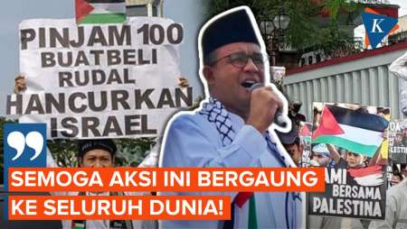 Pesan Anies Usai Ikuti Aksi Bela Palestina