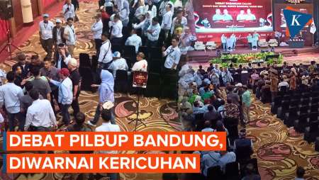 Debat Pilbup Bandung Sempat Ricuh, Pendukung Saling Hadang