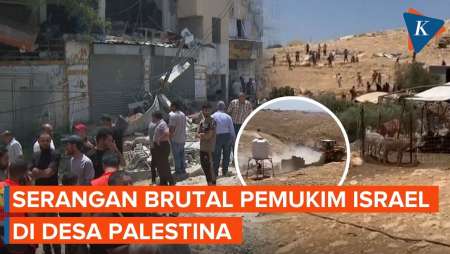 Pemukim Israel Serang Desa Palestina dengan Pentungan dan Gas Air Mata, Aparat Israel hanya Menonton