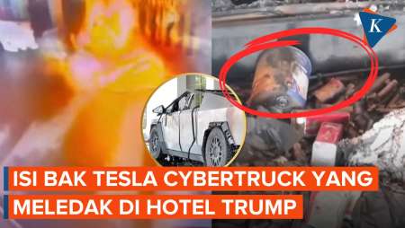 Bawa Mortir Kembang Api! Ini Isi Bak Tesla yang Meledak di Depan Hotel Trump