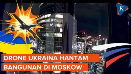 Drone Ukraina Hantam Bangunan di Pusat Moskow