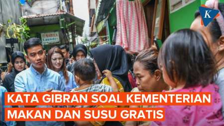 Gibran Rahasiakan soal Kementerian Baru Makan Siang dan Susu Gratis