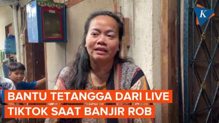 Warga Muara Angke Live TikTok Saat Banjir Rob, Dapat Rp 500 Ribu untuk Donasi