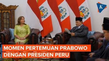 Momen Pertemuan Prabowo Subianto  dan Presiden Peru