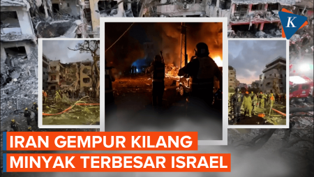 Serangan Iran Hantam Kilang Minyak Terbesar Israel